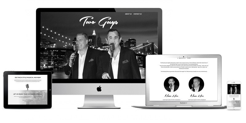 Two Guys website design and development